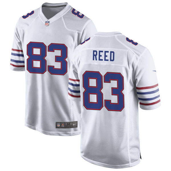 Mens Buffalo Bills Retired Player #83 Andre Reed Nike White Alternate Retro Vapor Limited Jersey