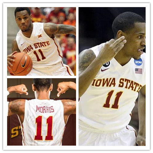 Mens Iowa State Cyclones #11 Monte Morris Nike White Retro Iowa State Basketball Jersey