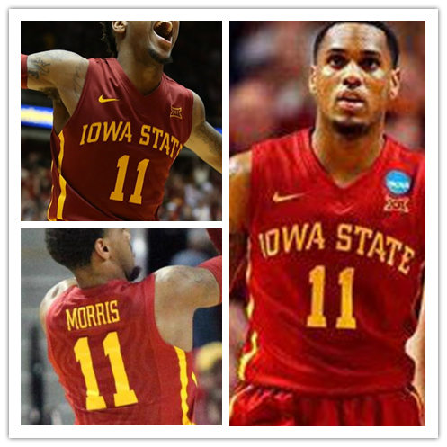 Mens Iowa State Cyclones #11 Monte Morris Nike Cardinal Retro Iowa State Basketball Jersey