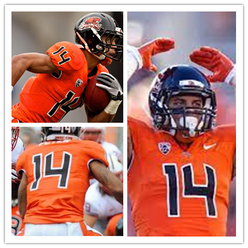 Mens Oregon State Beavers #14 Jordan Poyer 2013 Orange Nike College Football Jersey