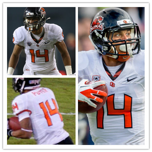 Mens Oregon State Beavers #14 Jordan Poyer 2013 White Nike College Football Jersey