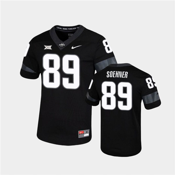 Mens Iowa State Cyclones #89 Dylan Soehner Nike 2020 Black College Football Jersey