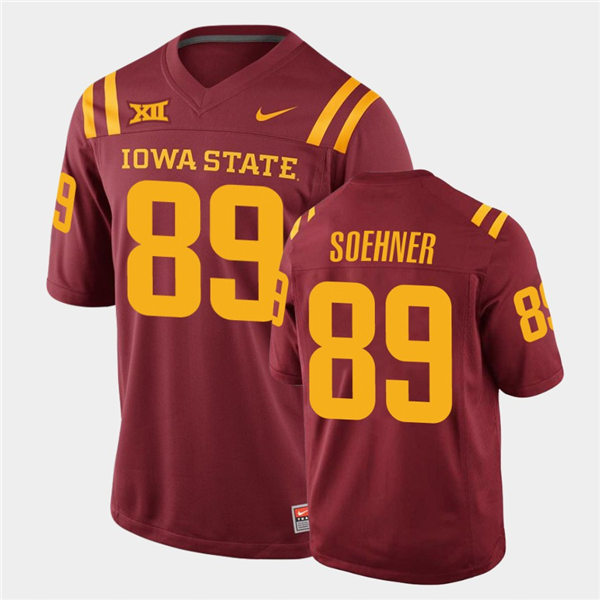 Mens Iowa State Cyclones #89 Dylan Soehner Nike Cardinal College Football Throwback Jersey