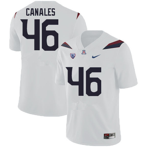 Mens Arizona Wildcats #46 Thor Canales Nike White College Football Game Jersey