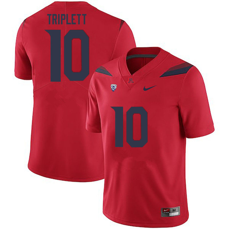 Mens Arizona Wildcats #10 Jabar Triplett Nike Red College Football Game Jersey