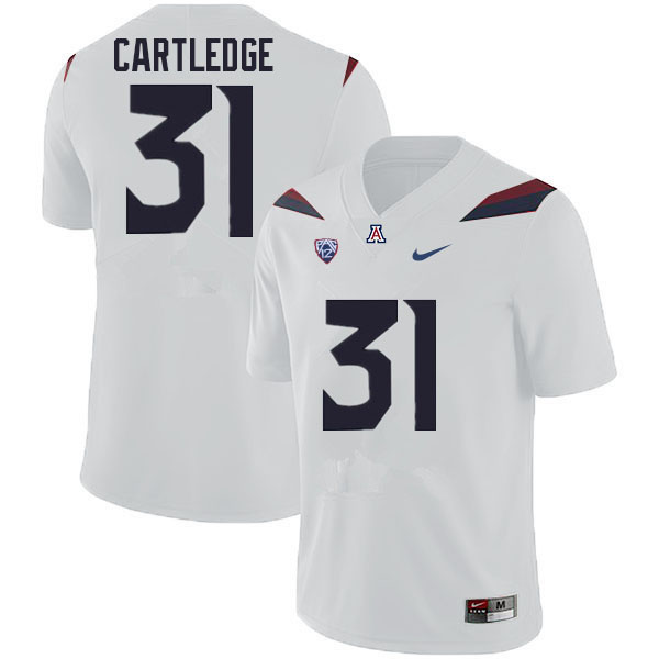 Mens Arizona Wildcats #31 Trey Cartledge Nike White College Football Game Jersey