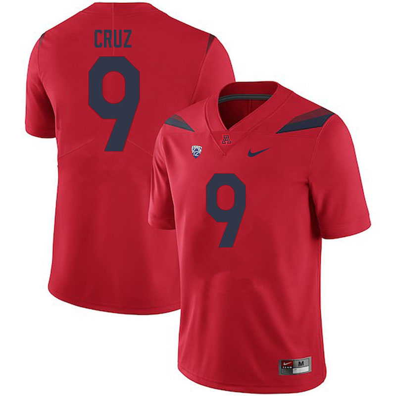 Mens Arizona Wildcats #9 Gunner Cruz Nike Red College Football Game Jersey