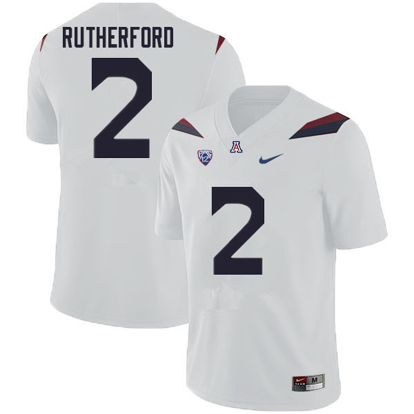 Mens Arizona Wildcats #2 Isaiah Rutherford Nike White College Football Game Jersey