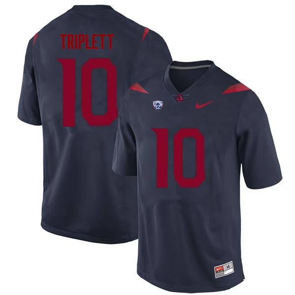 Mens Arizona Wildcats #10 Jabar Triplett Nike Navy College Football Game Jersey
