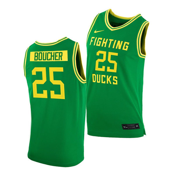Mens Oregon Ducks #25 Chris Boucher Nike Green College Fighting Ducks Basketball Game Jersey