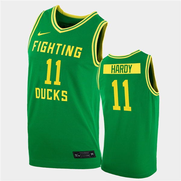 Mens Oregon Ducks #11 Amauri Hardy Nike Green College Fighting Ducks Basketball Game Jersey