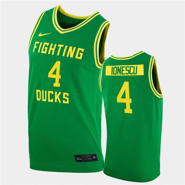 Mens Oregon Ducks #4 Eddy Ionescu Nike Green College Fighting Ducks Basketball Game Jersey