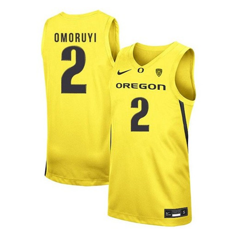 Mens Oregon Ducks #2 Eugene Omoruyi Nike 2019 Orange Black College Basketball Jersey