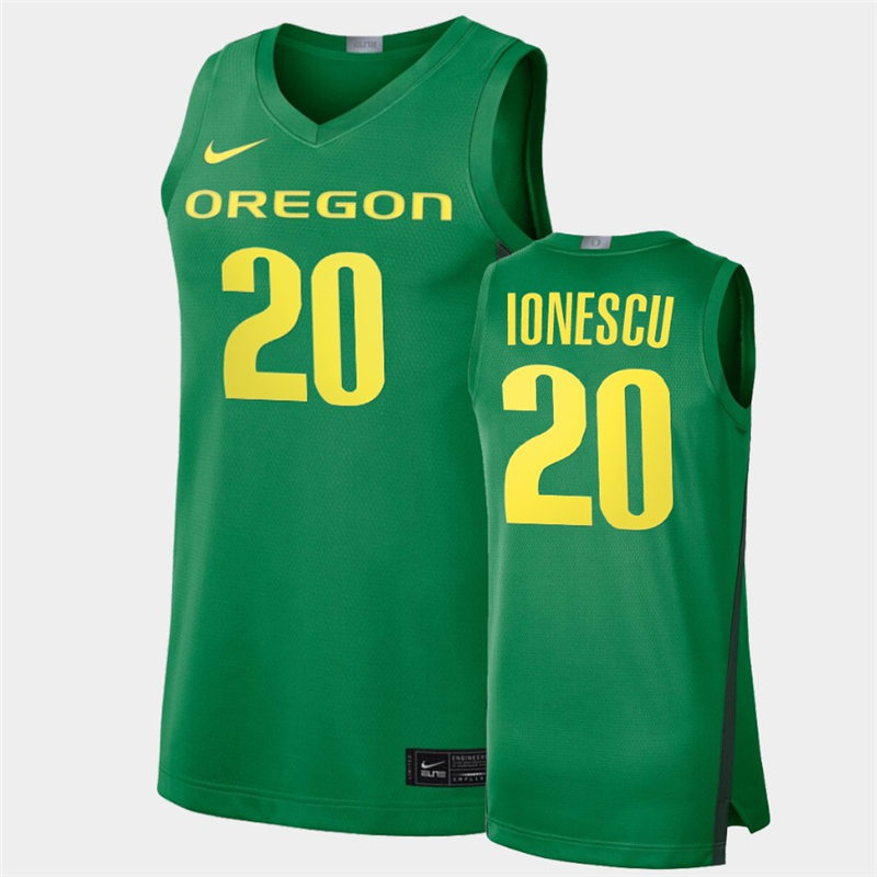 Mens Oregon Ducks #20 Sabrina Ionescu Nike Green College Basketball Game Jersey