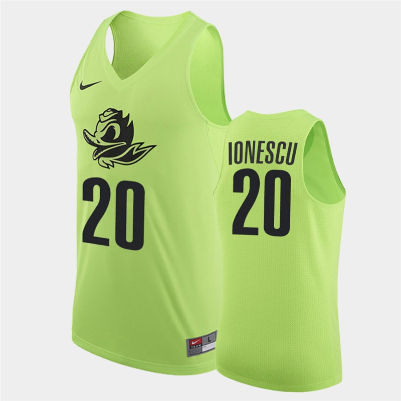 Mens Oregon Ducks #20 Sabrina Ionescu Nike Apple Green Fashion College Basketball Jersey