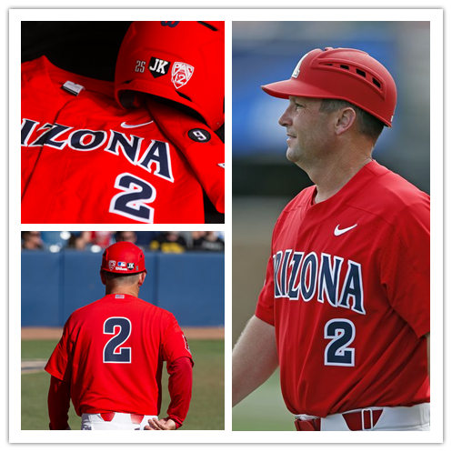 Mens Arizona Wildcats #2 Rob Refsnyder Nike Red College Baseball Game Jersey