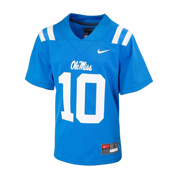 Mens Ole Miss Rebels #10 Jordan Ta'amu Nike Light Blue College Football Game Jersey