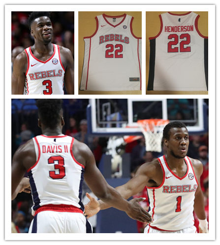 Ole Miss Rebels Custom Nike 2018 White Rebels Basketball Jersey