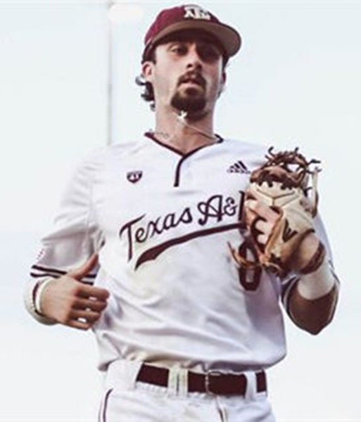 Mens Texas A&M Aggies #8 Logan Sartori Adidas White Pullover Texas A&M College Baseball Game Jersey