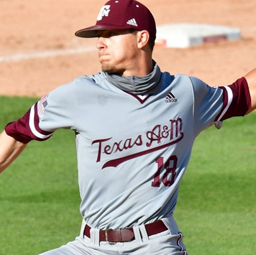 Mens Texas A&M Aggies #18 Tyler Naquin Adidas Grey Pullover Texas A&M College Baseball Game Jersey