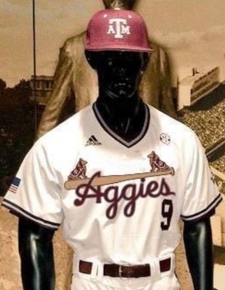 Mens Youth Texas A&M Aggies Custom Adidas White Pullover Classics Baseball Jersey