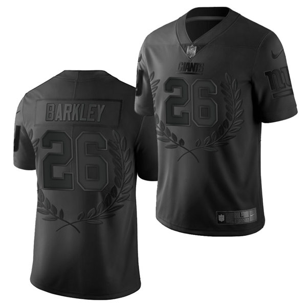Mens New York Giants #26 Saquon Barkley Nike Black edition limited collection Jersey