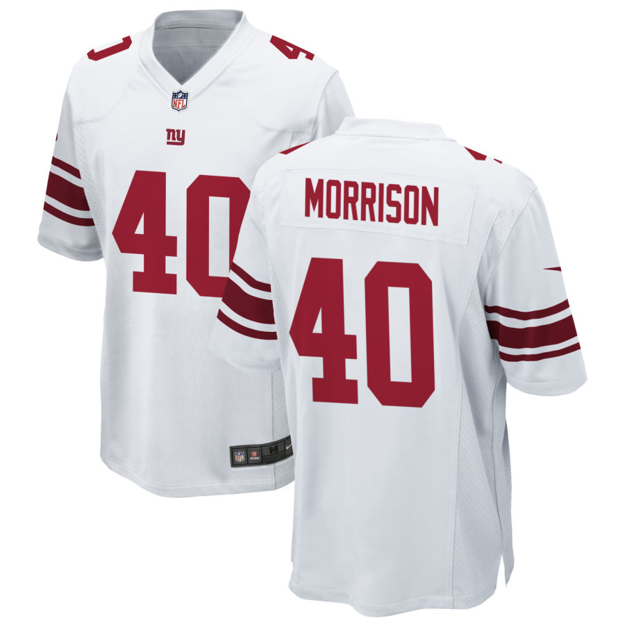 Mens New York Giants Retired Player #40 Joe Morrison Nike White Vapor Untouchable Limited Jersey