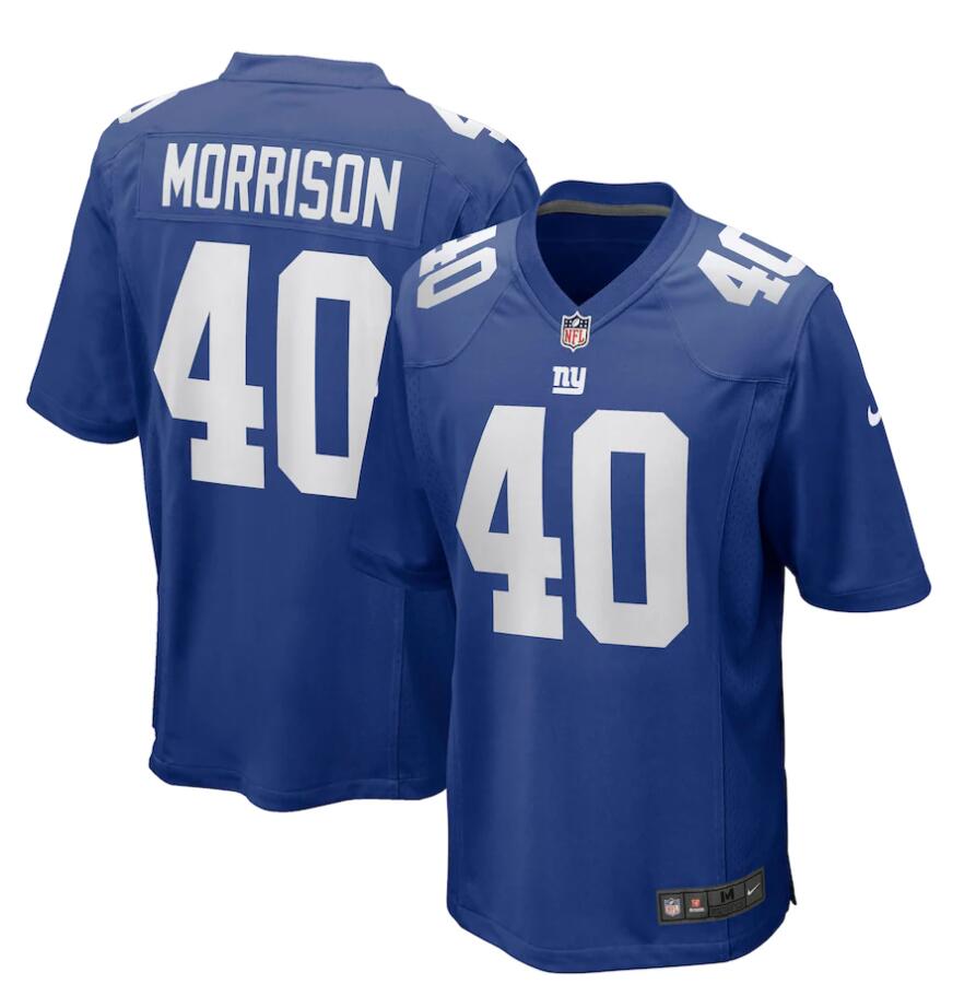 Mens New York Giants Retired Player #40 Joe Morrison Nike Royal Team Color Vapor Untouchable Limited Jersey