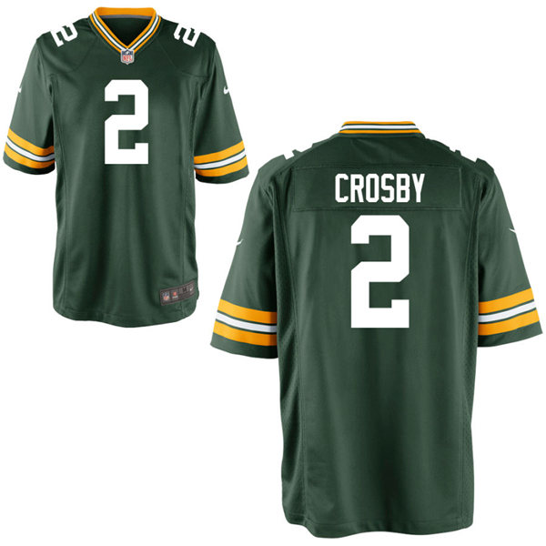 Youth Green Bay Packers #2 Mason Crosby Nike Green Vapor Limited Player Jersey
