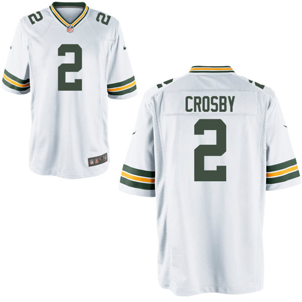Youth Green Bay Packers #2 Mason Crosby Nike White Vapor Limited Player Jersey
