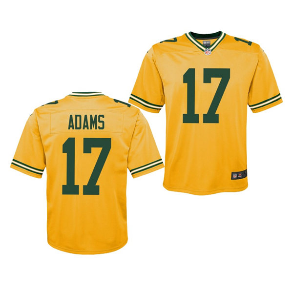 Youth Green Bay Packers #17 Davante Adams Nike Gold Inverted Limited Jersey