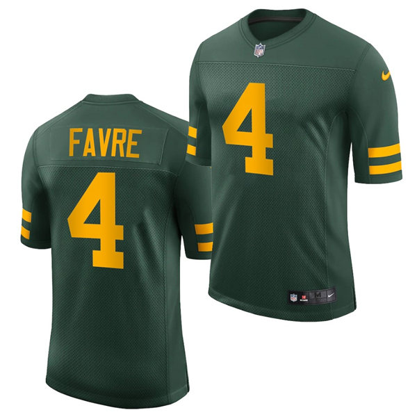 Mens Green Bay Packers Retired Player 4 Brett Favre Nike 2021 Green