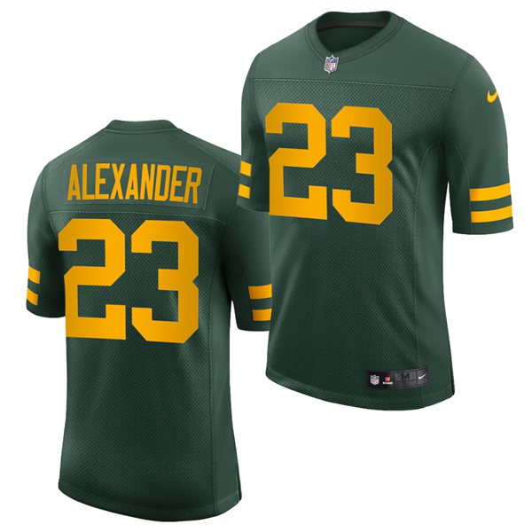 Mens Green Bay Packers #23 Jaire Alexander Nike 2021 Green Alternate Retro 1950s Throwback Uniforms Jersey