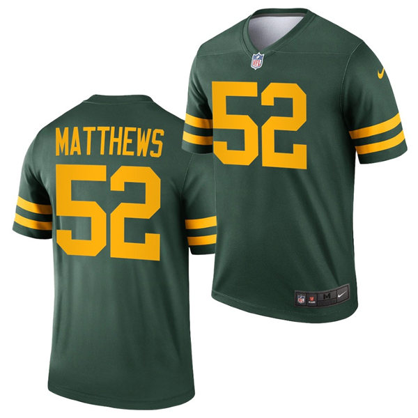 Mens Green Bay Packers Retired Player #52 Clay Matthews Nike 2021 Green ...