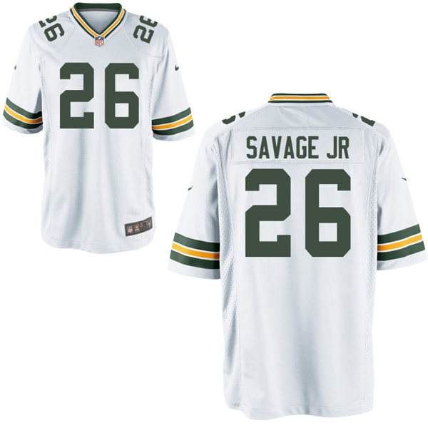 Mens Green Bay Packers #26 Darnell Savage Nike White Vapor Limited Player Jersey
