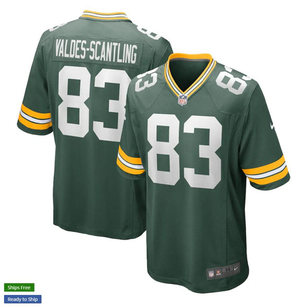 Mens Green Bay Packers #83 Marquez Valdes-Scantling Nike Green Vapor Limited Player Jersey