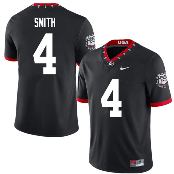 Mens Georgia Bulldogs #4 Nolan Smith Jr. Nike 2020 Black College Football Game Jersey