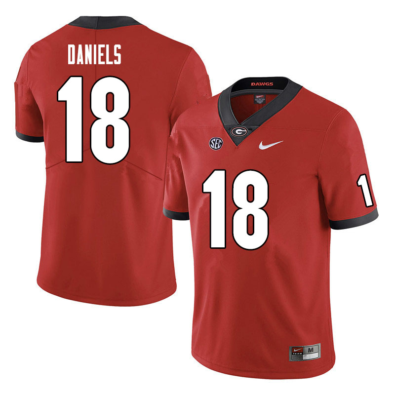 Youth Georgia Bulldogs #18 JT Daniels Red Nike College Football Game Jersey