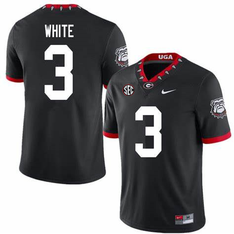 Youth Georgia Bulldogs #3 Zamir White Nike 2020 Black College Football Game Jersey