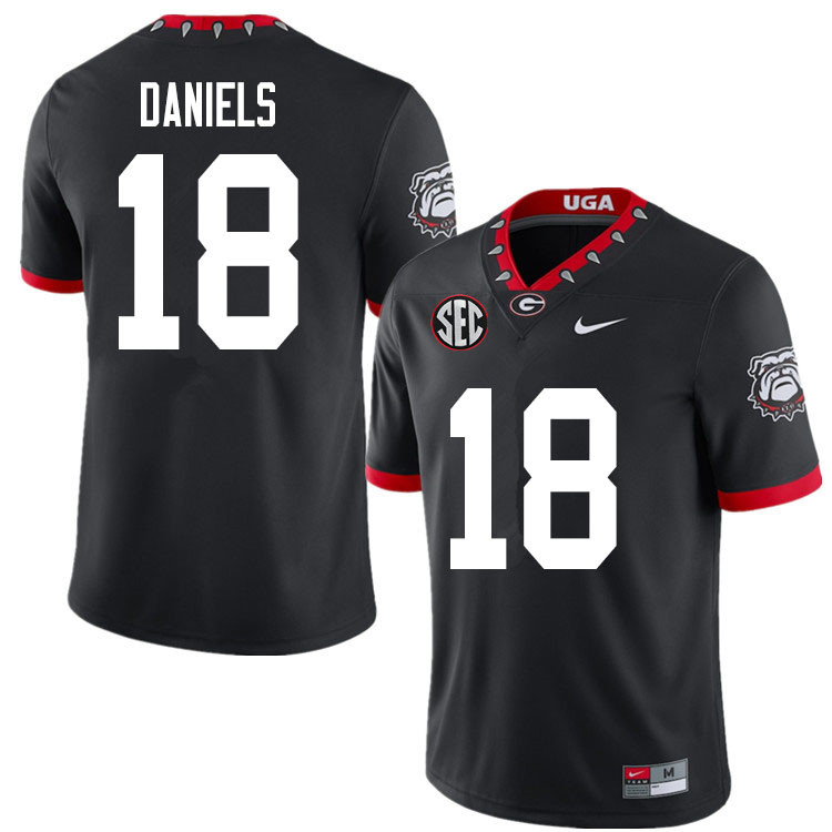 Youth Georgia Bulldogs #18 JT Daniels Nike 2020 Black College Football Game Jersey