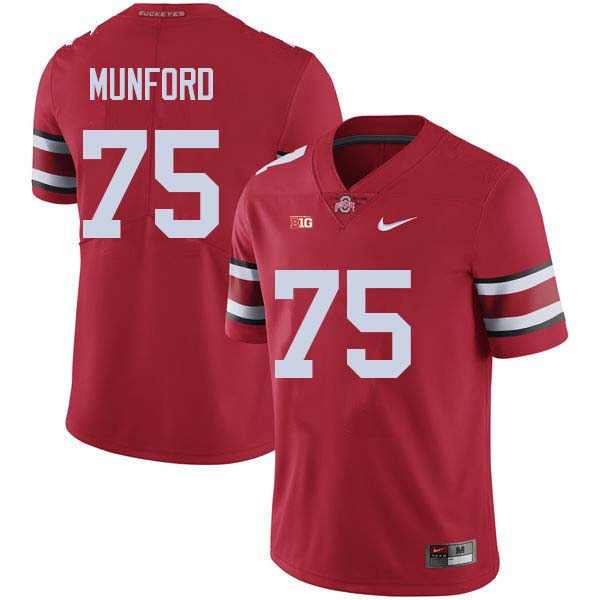 Mens Ohio State Buckeyes #75 Thayer Munford Nike Scarlet College Football Game Jersey