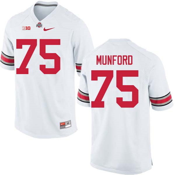 Mens Ohio State Buckeyes #75 Thayer Munford Nike White College Football Game Jersey