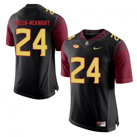 Mens Florida State Seminoles #24 Jadarius Green-McKnight Nike Black College Football Game Jersey