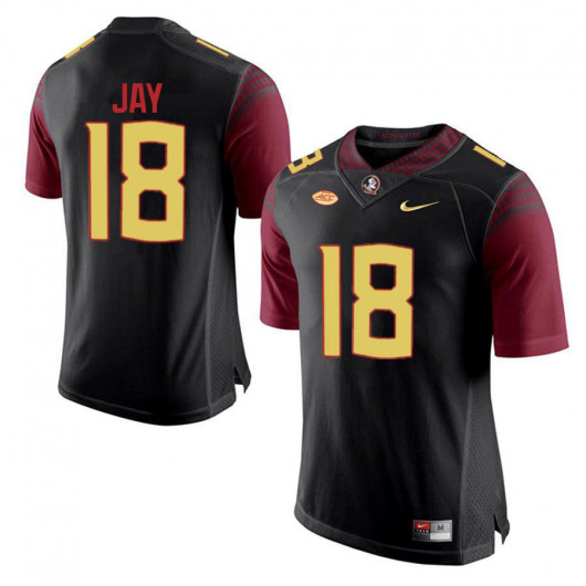 1Mens Florida State Seminoles #8 Travis Jay Nike Black College Football Game Jersey