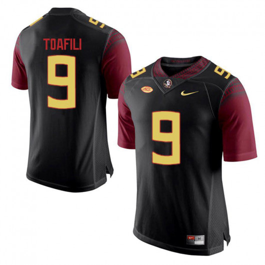 Mens Florida State Seminoles #9 Lawrance Toafili Nike Black College Football Game Jersey