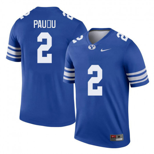 Mens BYU Cougars #2 Neil Pau'u Nike Royal College Football Game Jersey