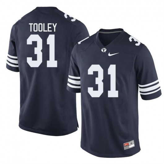 Mens BYU Cougars #31 Max Tooley Nike Navy College Football Game Jersey 