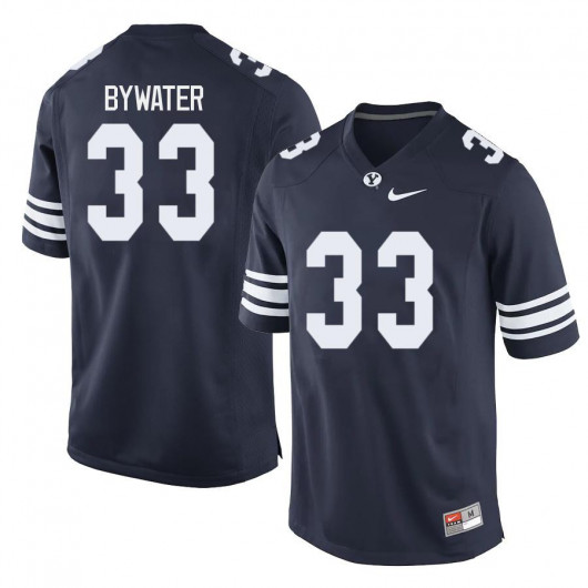Mens BYU Cougars #33 Ben Bywater Nike Navy College Football Game Jersey 