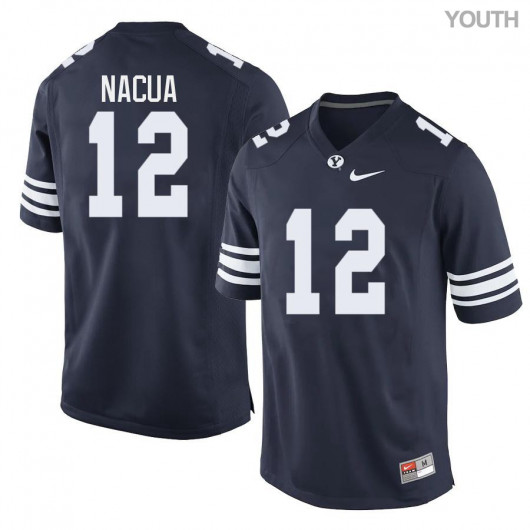 Youth BYU Cougars #12 Puka Nacua Nike Navy College Football Game Jersey