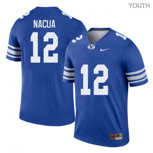 Youth BYU Cougars #12 Puka Nacua Nike Royal College Football Game Jersey